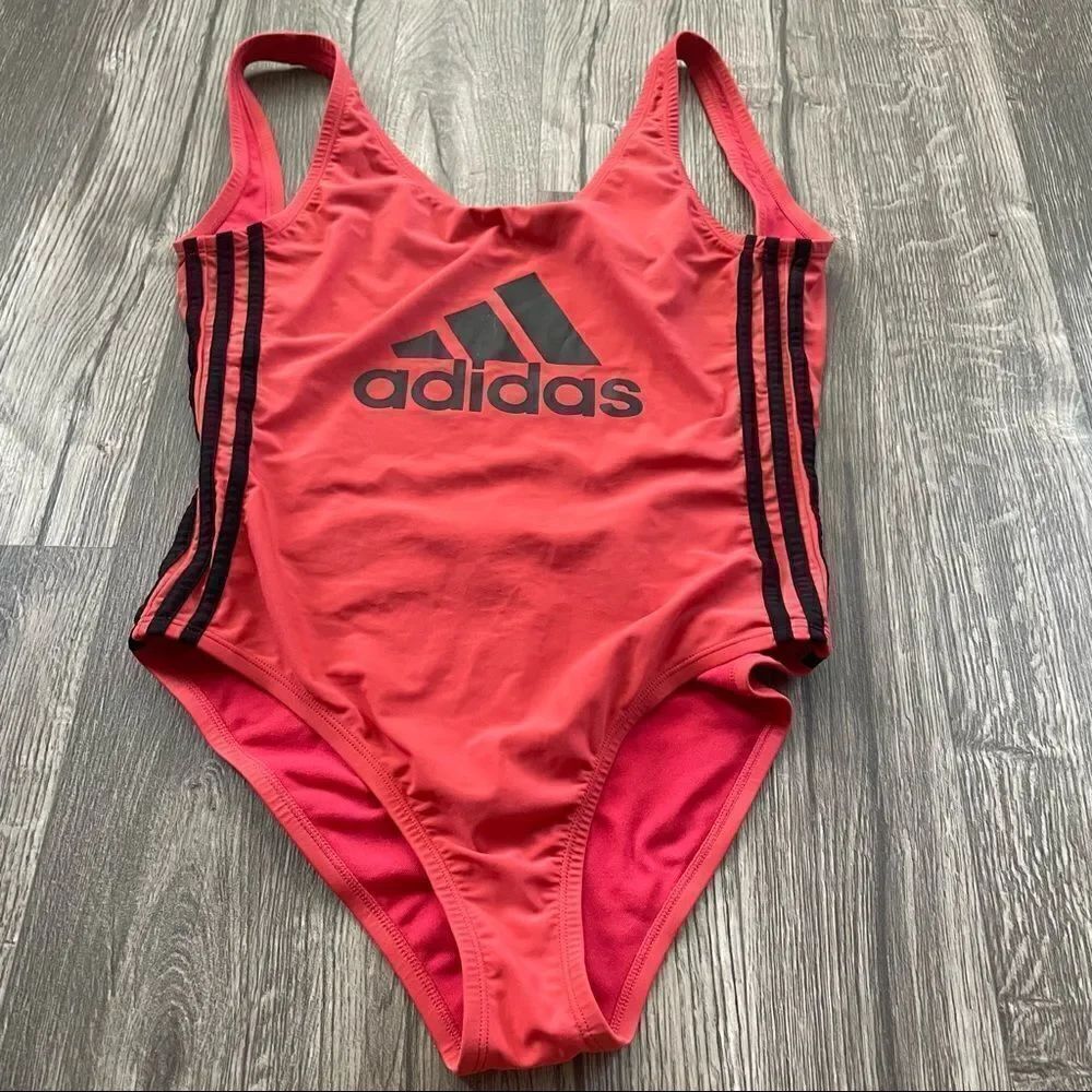 Adidas Core Solid Logo One-Piece Swimsuit - Picture 2 of 8